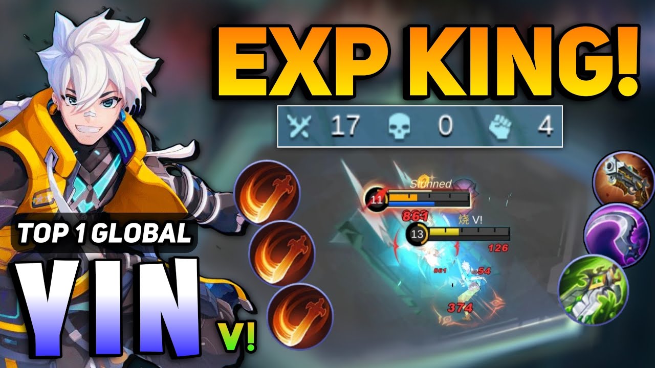 NEW KING! Yin EXP Lane Build [ Yin Best Build Top 1 Global ] By V! - Mobile Legends