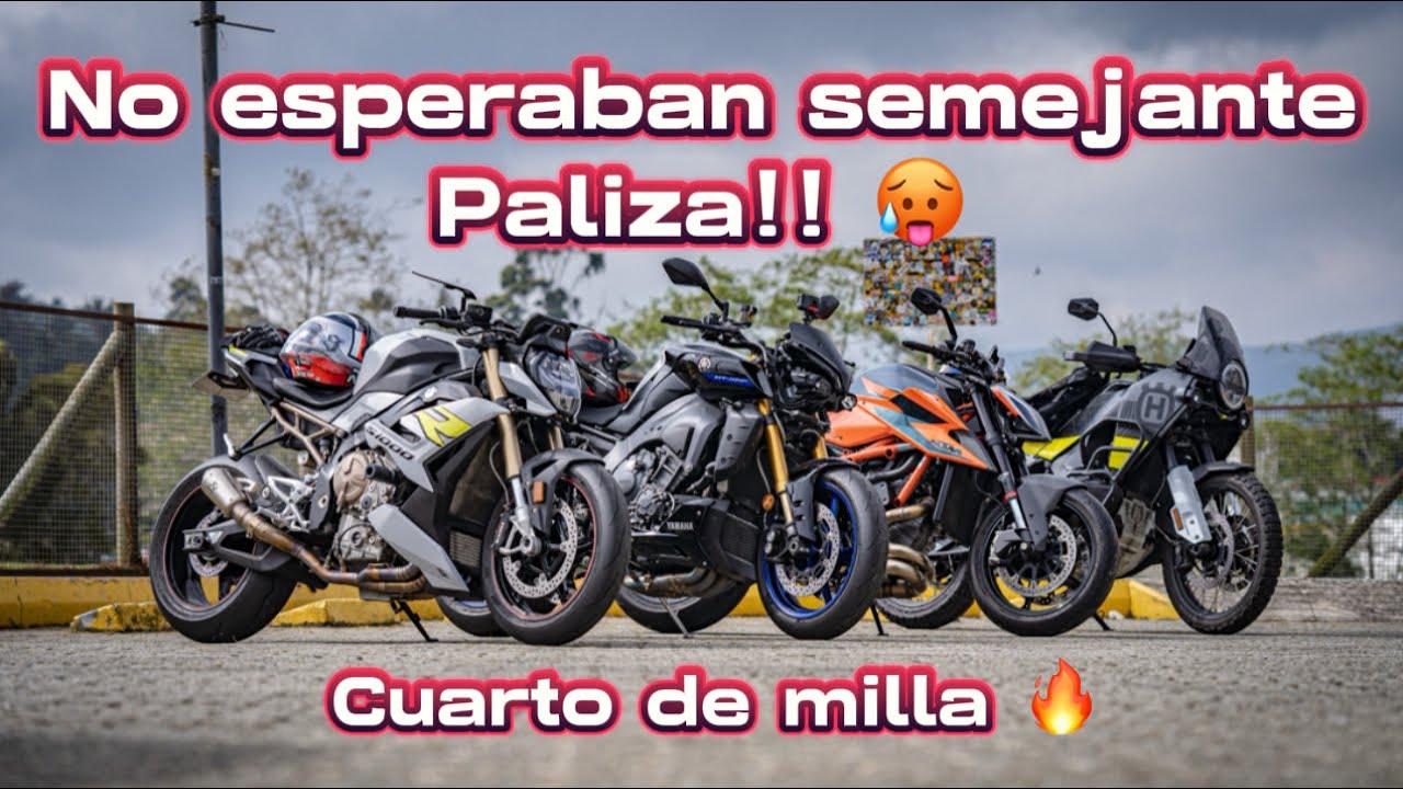 KTM 1290 SuperDuke R vs BMW S1000R vs Yamaha MT10SP | Drag Race y candela 🔥