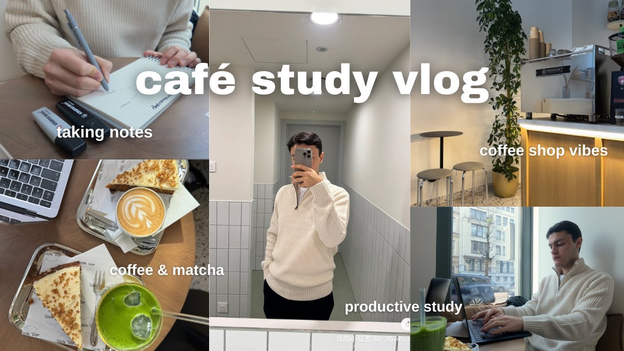 caf&eacute; study vlog | lots of coffee and studying, working at caf&eacute;