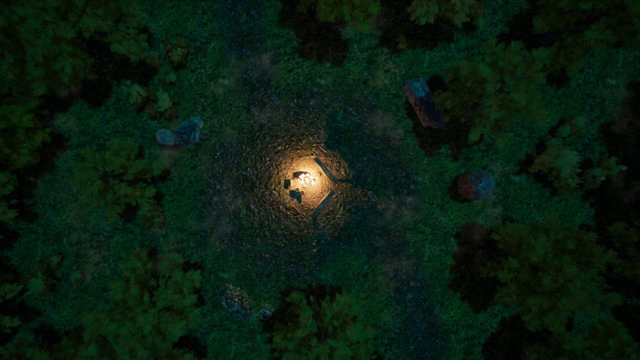 Living Battlemap Campsite Night (1H)