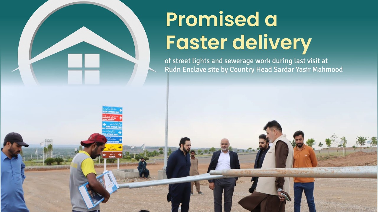 Promised a faster delivery of Street lights and Sewerage work during last visit to the Rudn Enclave