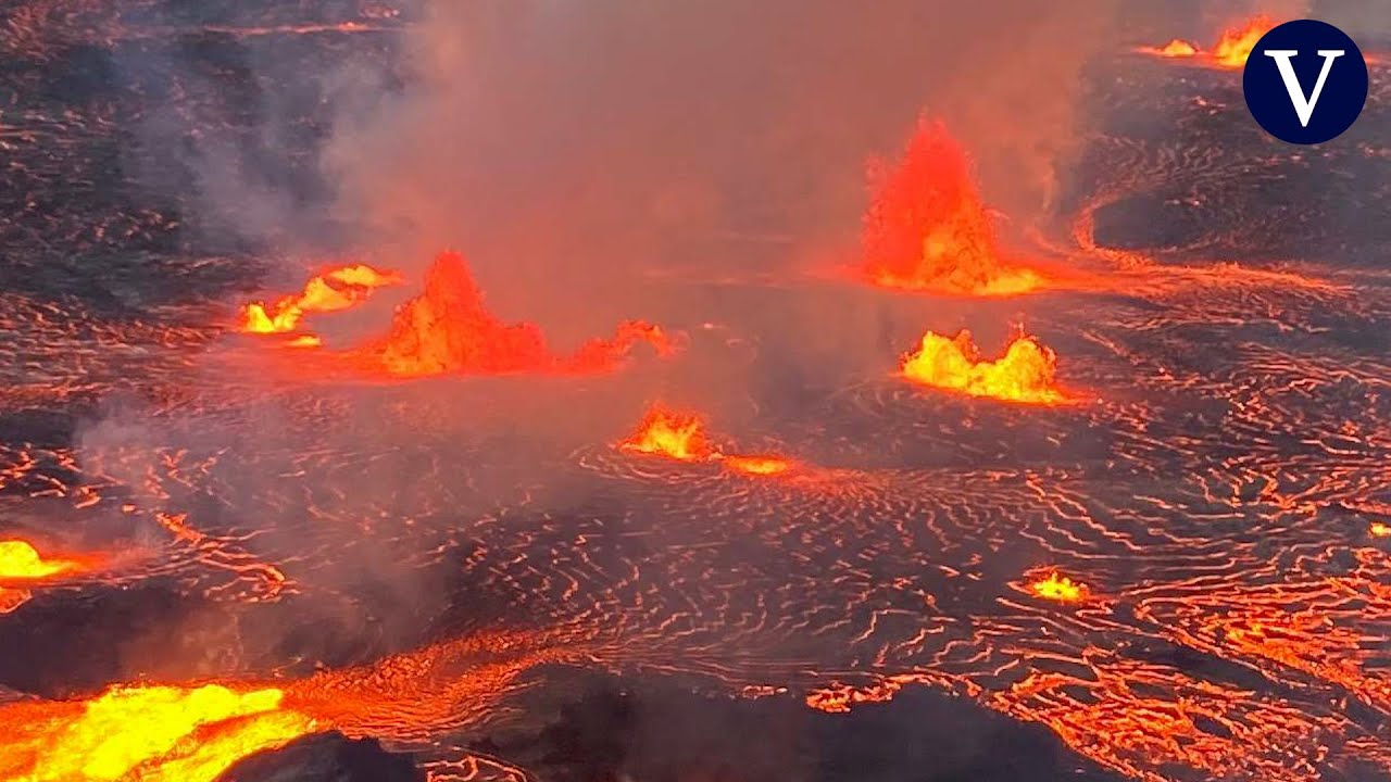 El momento en el que el volcán Kilauea entra en erupción en Hawái