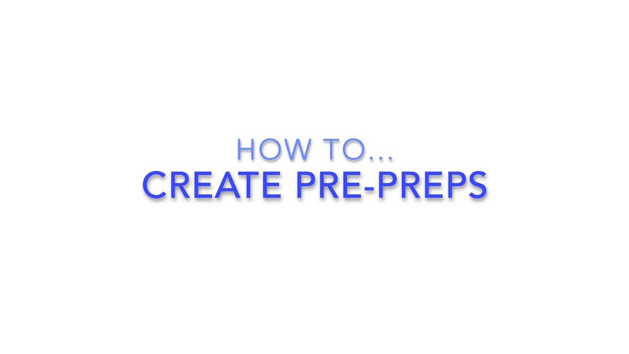 Pre-Prep - HireHop Equipment Rental Software
