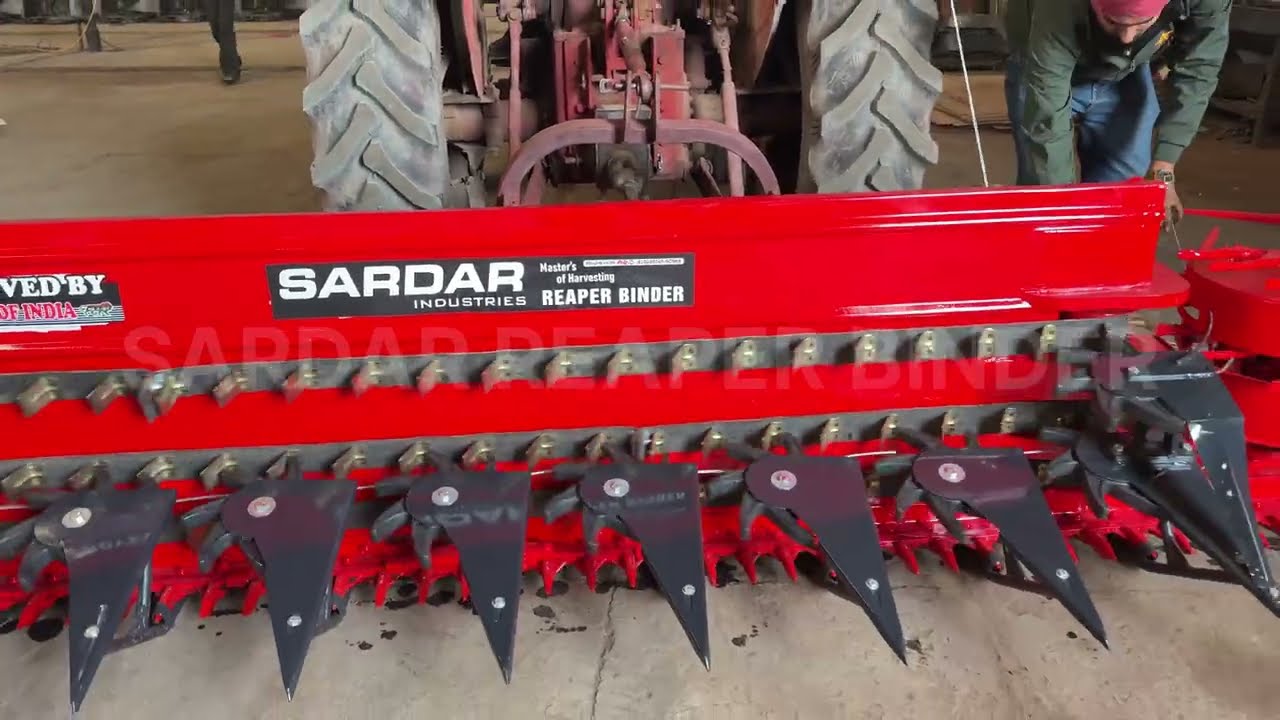 SARDAR REAPER BINDER INDIA | WORLD’S FIRST 10 FEET REAPER BINDER MACHINE |CROP CUTTING AND BINDING 