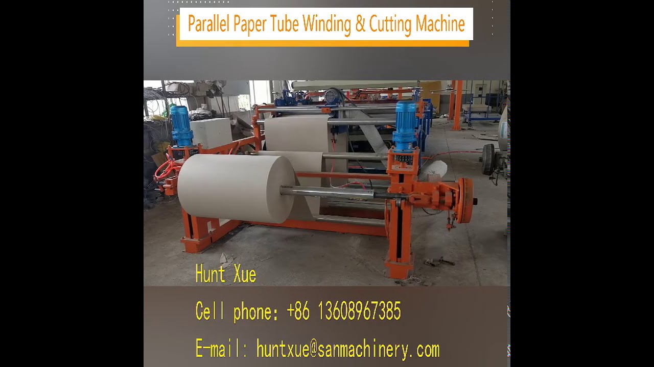 Fully Auto. Parallel Paper Tube Winding & Cutting Machine