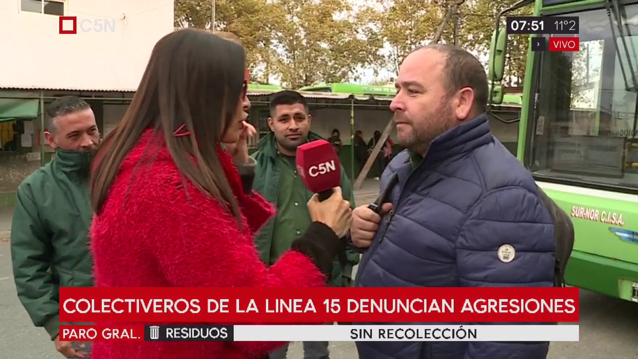 Colectiveros de la línea 15 denuncian agresiones