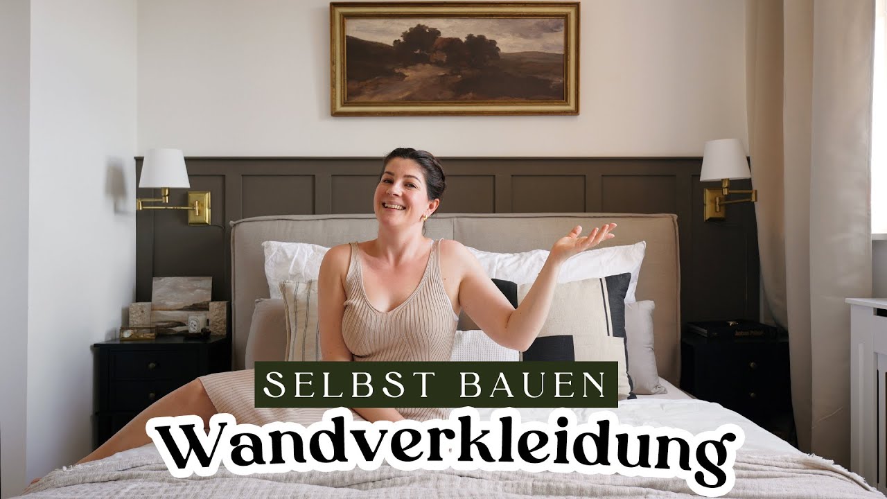 Wandverkleidung einfach SELBST BAUEN | DIY Schlafzimmer Makeover mit großem Effekt