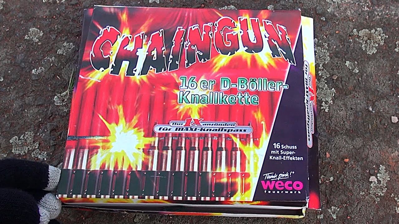 Weco Chaingun 16er D B&ouml;ller Knallkette [Full HD]