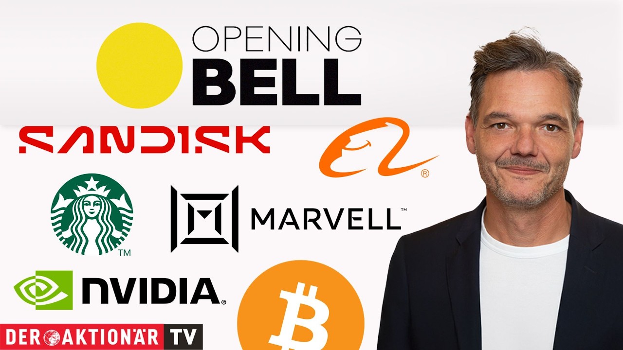 Opening Bell: Gold, Bitcoin, Nvidia, Marvell Technology, SanDisk, Starbucks, Walmart, Alibaba, Xpeng