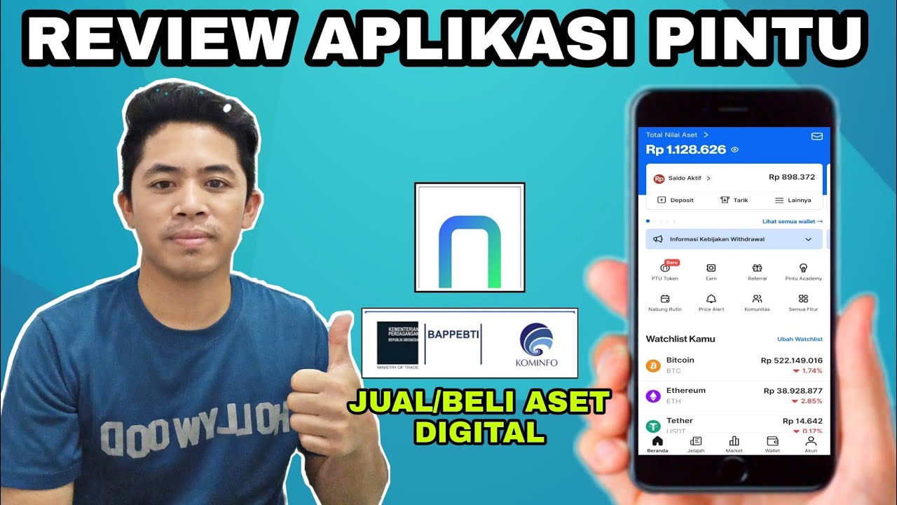 REVIEW APLIKASI PINTU - DOMPET CRYPTO DIAWASI BAPPEBTI/RESMI