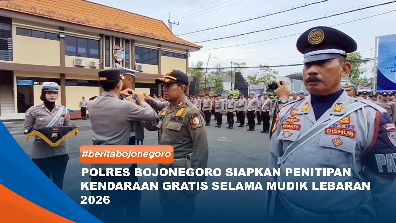 BOJONEGORO - Polres Bojonegoro Siapkan Penitipan Kendaraan Gratis Selama Mudik Lebaran 2026