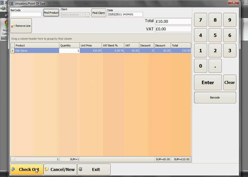 KaterNico Unisalons Easy Salon Management Software - Create New sale using POS