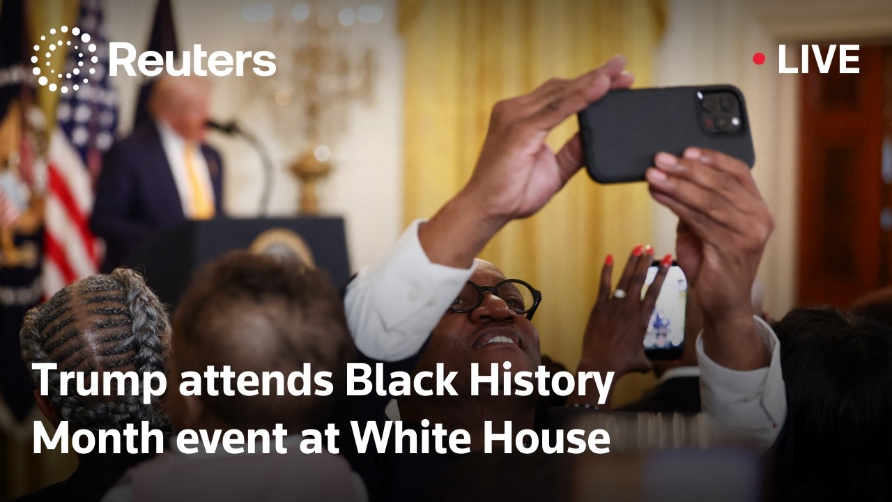 LIVE: Trump attends Black History Month event at White House