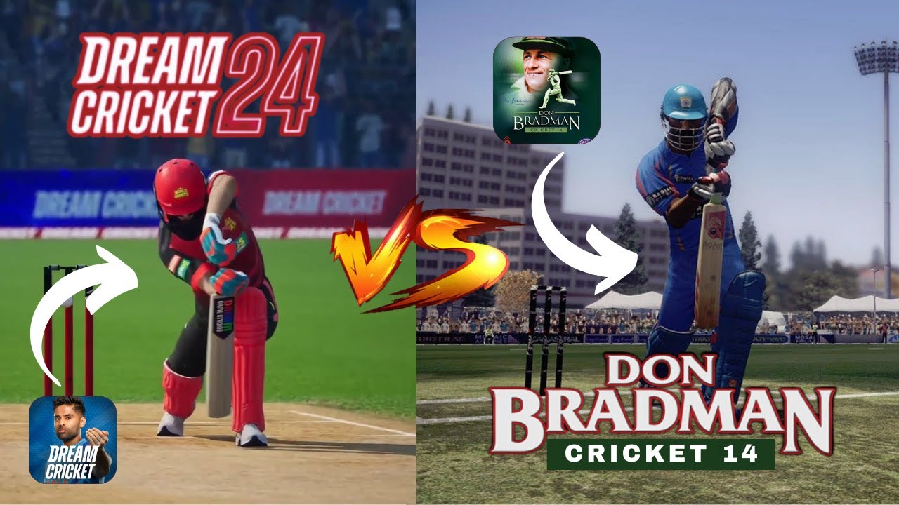 Dream Cricket 24 Vs Don Bradman Cricket 14 (DBC 14) Comparison |Cricket 24 Features| 