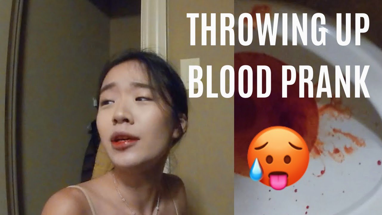 THROWING UP BLOOD PRANK ON BOYFRIEND!! *CUTEST REACTION*
