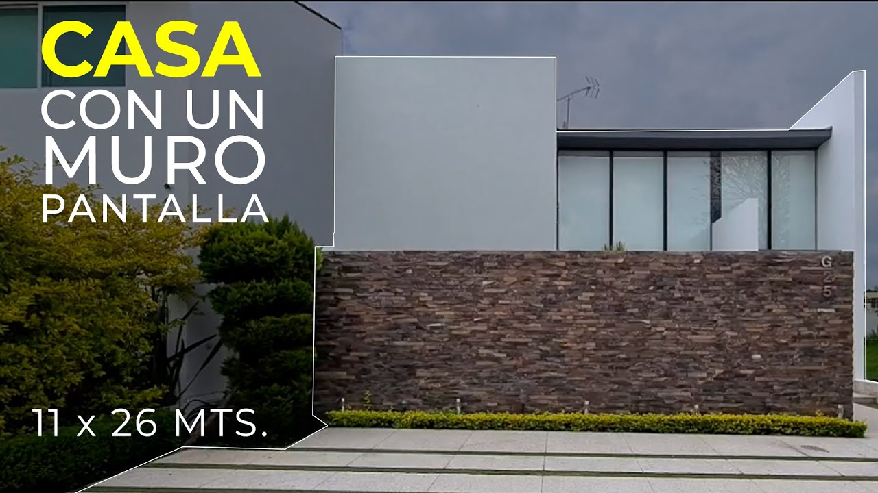 CASA con MURO 🧱 Pantalla | 11 X 26 MTS* | COTA PAREDES