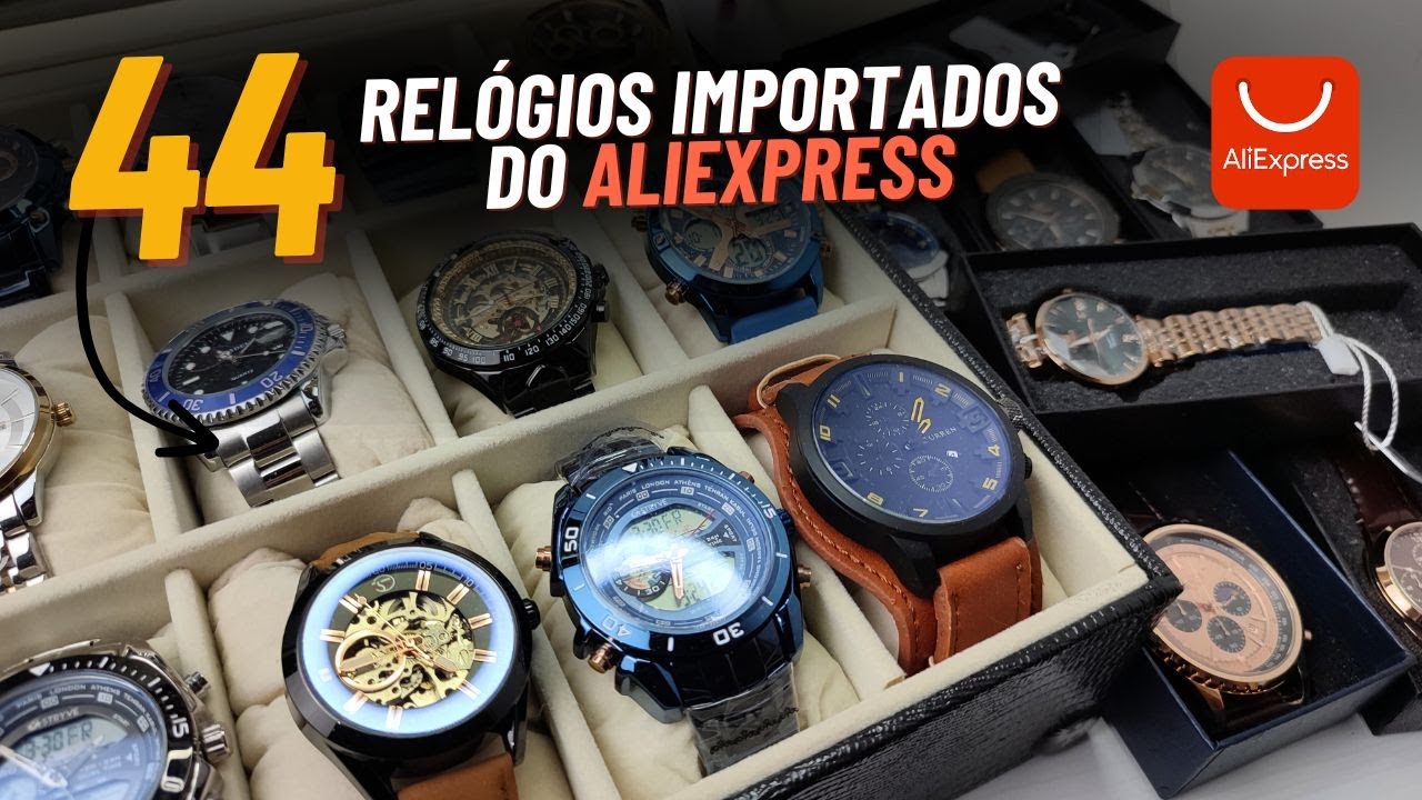 44 RELÓGIOS QUE COMPREI NO ALIEXPRESS - Valeu a pena?