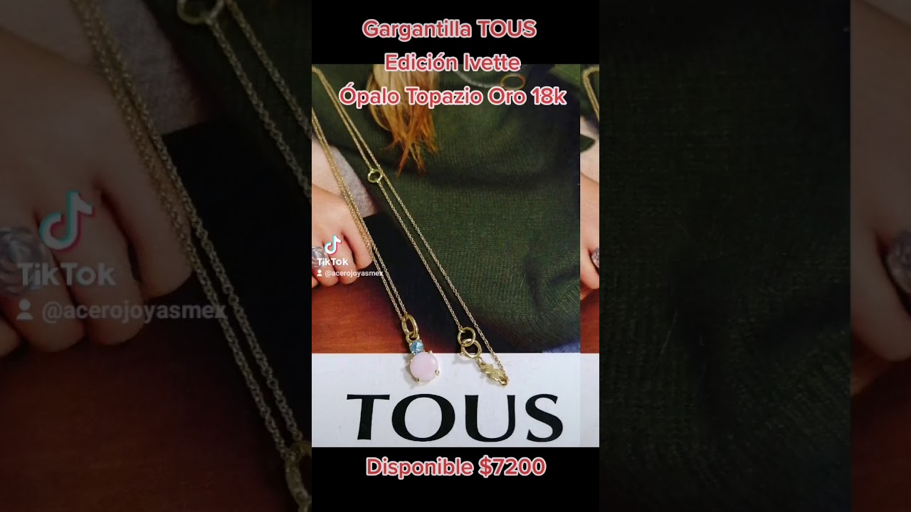 Gargantilla TOUS  Edici&oacute;n Ivette &Oacute;palo y Topazio Oro 18k Original  Cadena de 44 cm