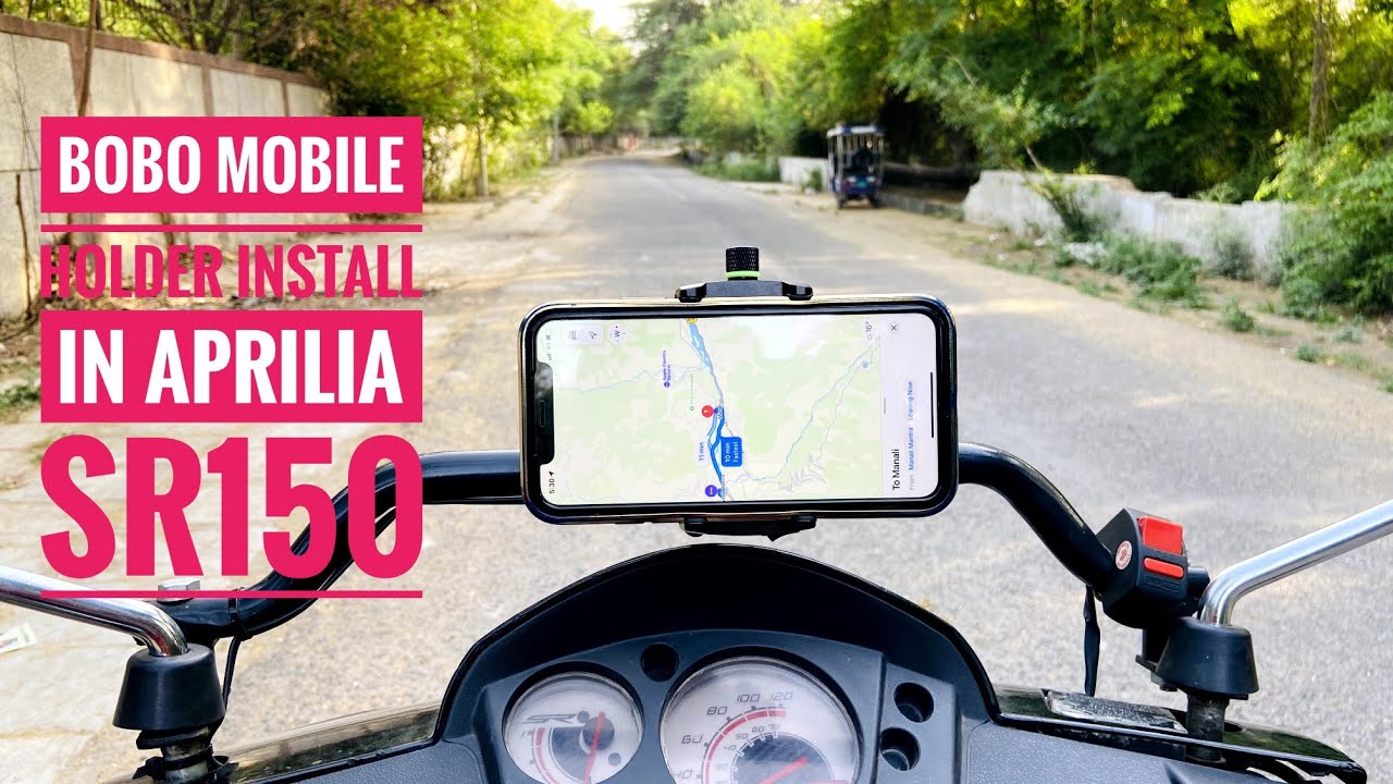 Bobo Claw Grip Mobile Holder Installed In Aprilia Sr150 || Bobo || Aprilia Sr150 || Mobile Holder ||