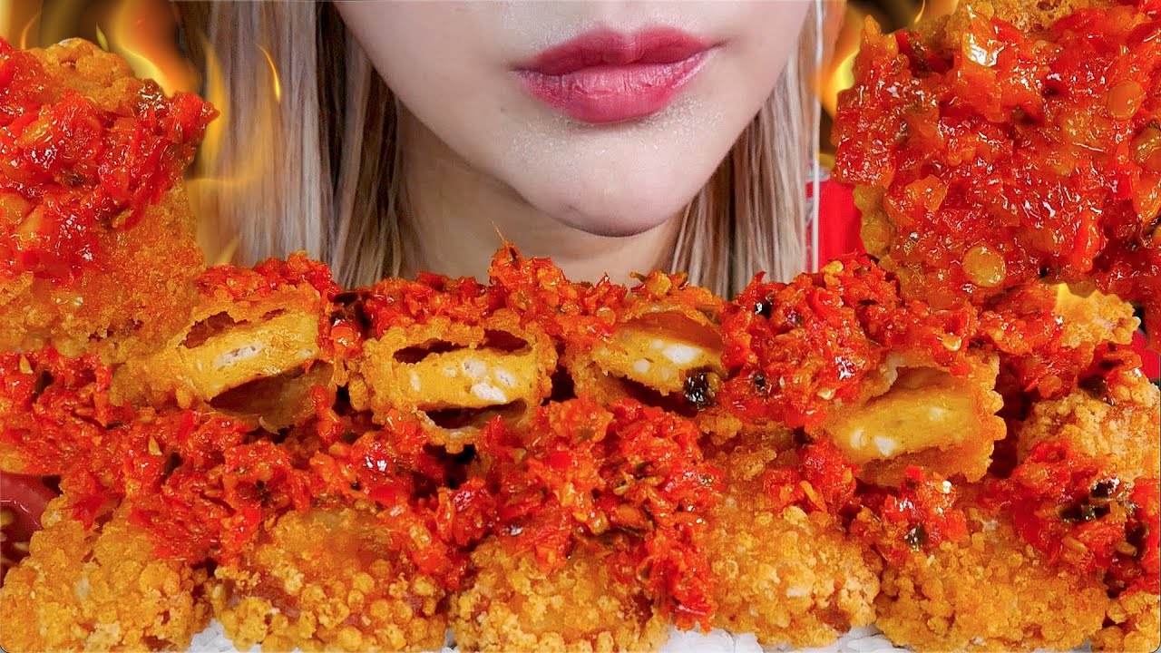 BOROS NASI❗️ASMR NUGGET KRISPI PEDAS BANJIR SAMBAL CHILI PADI🌶🔥 SPICY CRISPY CHICKEN NUGGET