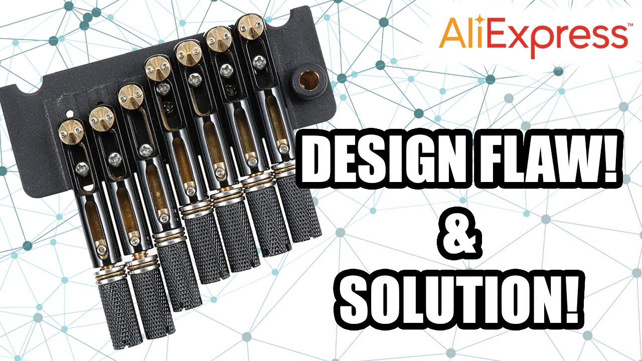 Alnicov Multiscale Fanned Fret Floating Tremolo Guitar Bridge! FIX Intonation!