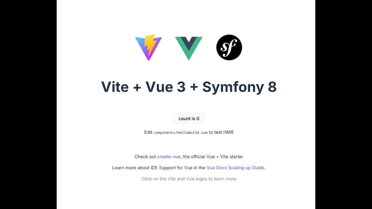 Symfony 8  & VueJS 3 Typescript MONOLITHIQUE