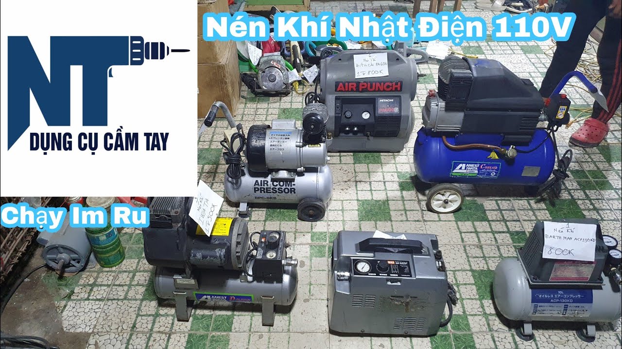 Nén khí nội địa Nhật điện 110v | Máy Im ru bà dù | Lh 0914711438 | Ngày 17/09/2020