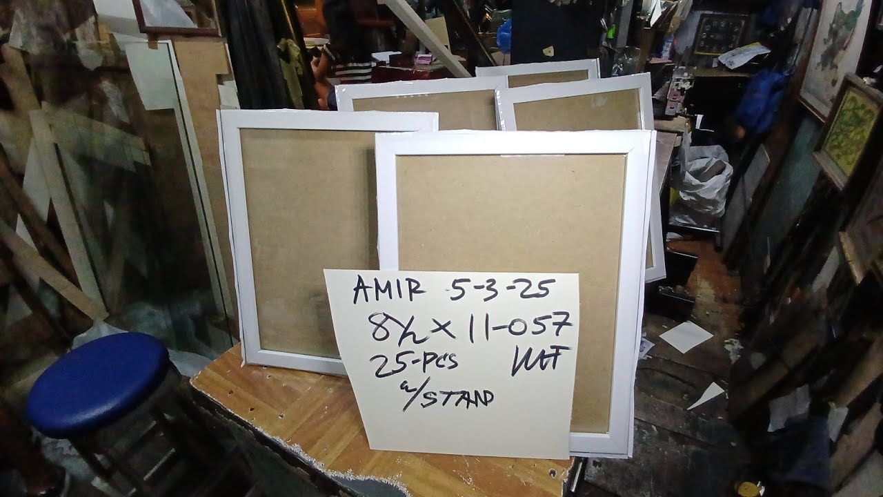 25 PCS 8 1/2 x 11 BLANGKO ● 057 WHITE WITH STAND#frame