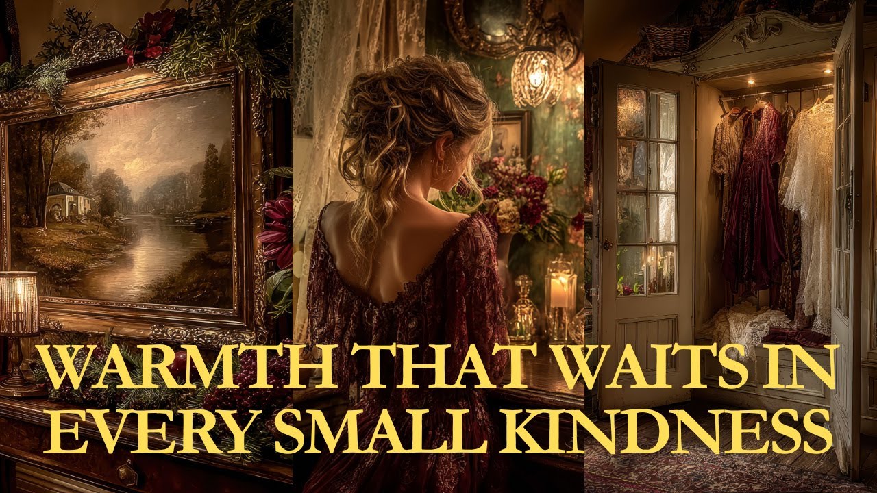 Romantic Victorian Cottage | Vintage Warm Gold & Wine Red Cottage Filled With Nostalgic Beauty