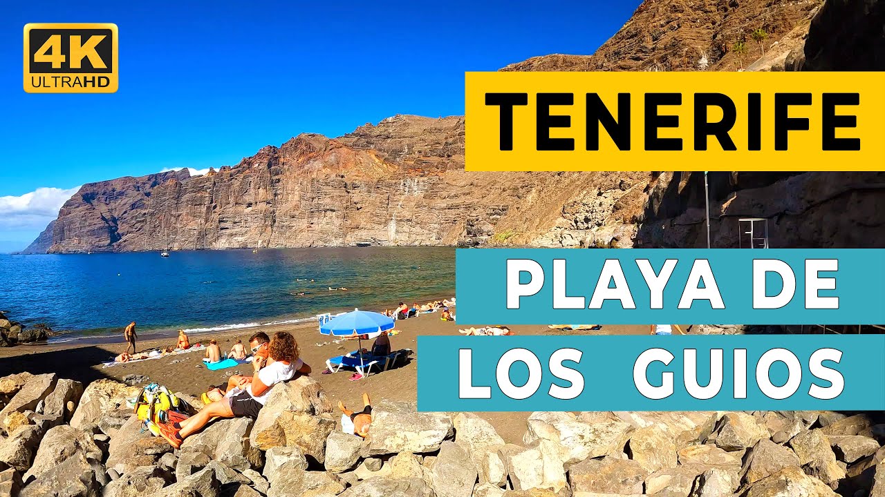 TENERIFE: Playa de Los Guios - Walking Tour (4K Ultra HD 60fps)