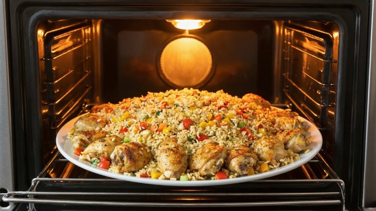 Chicken, rice, vegetables. 5 minutes prep time.