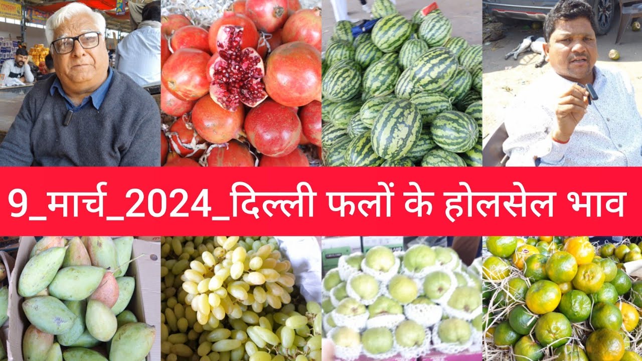 March 9, 2024 दिल्ली फलों के भाव  today fruit market price APMC delhi fruit market #fruritmarket