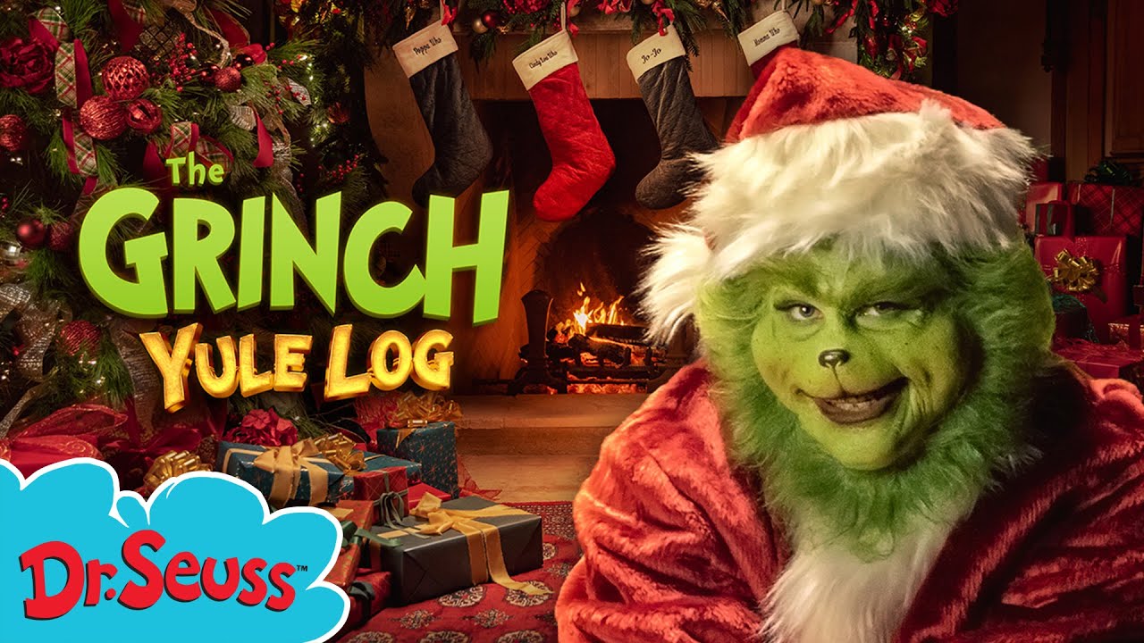 🎄The Grinch's Cozy Christmas Fireplace 🎁 | Relaxing Christmas Fireplace | Dr. Seuss