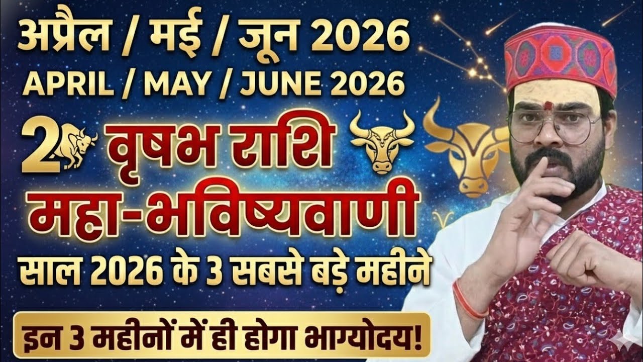 वृषभ राशि अप्रैल मई जून इस साल के सबसे महत्वपूर्ण 3 महीने | Vrishabh Rashi | Taurus Horoscope 