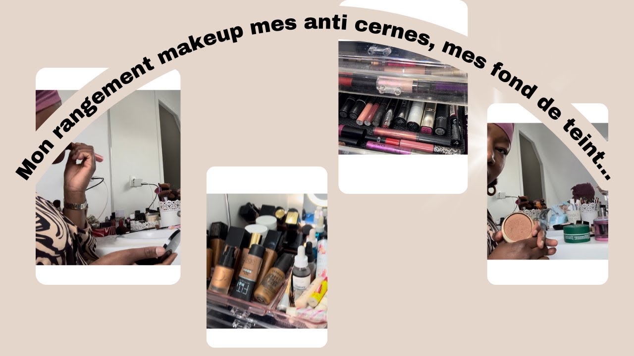 #lifestyle Mon rangement makeup, vlog à l' ancienne Mes palettes, mes anticernes, mes fonds de teint