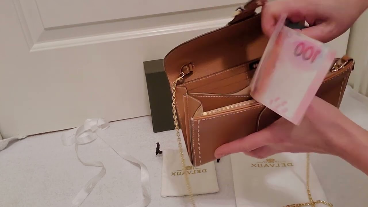 DELVAUX - Brillant Long Wallet Chain in Rodeo Calf