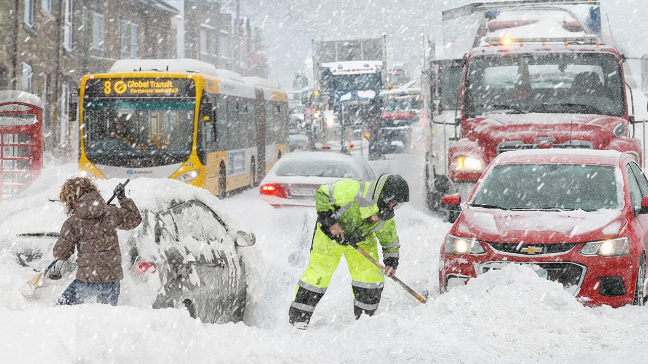 Massive Snow Storm Hits UK! Paralyzes Roads, Rails, and Airports Across England, Scotland, and Wal..