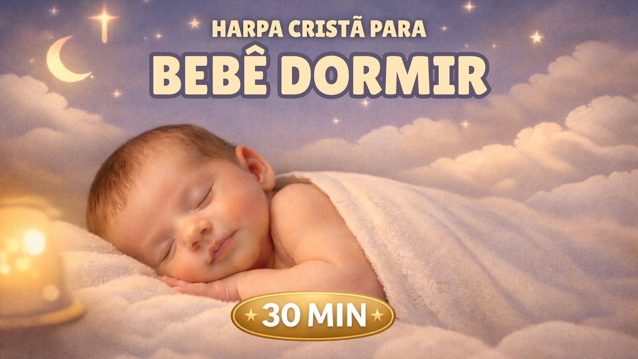 Harpa Cristã para Bebê Dormir 🌙 30 Minutos de Louvores Instrumentais Suaves