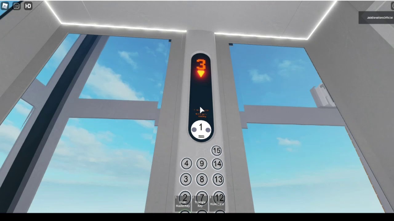 KONE Ecodisc MRL Traction Glass Elevator #2 at KONE Test Tower in ROBLOX
