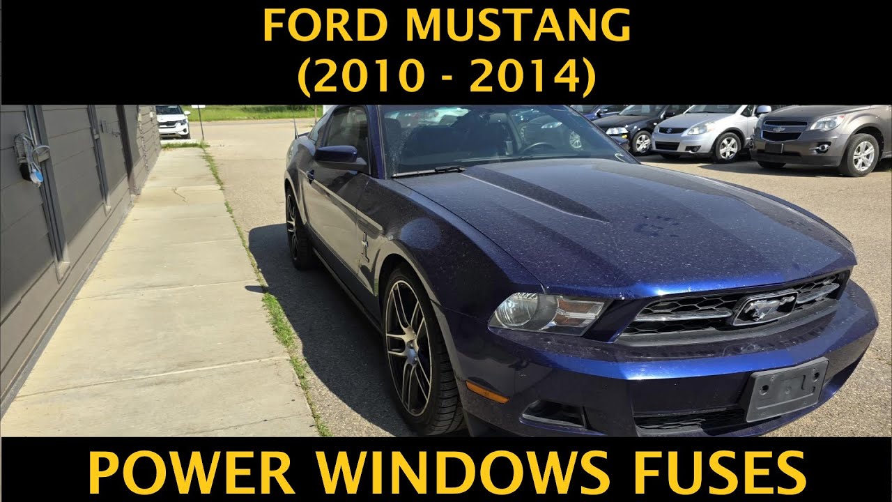 Ford Mustang — расположение предохранителей электрических стеклоподъемников (2010–2014)