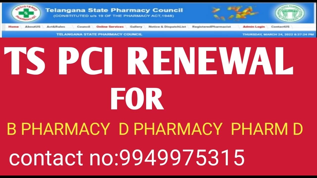 TELANGANA PCI CERTIFICATE RENEWAL LATEST PROCESS || FOR APPLICATION PROCESS CALL 9949975315