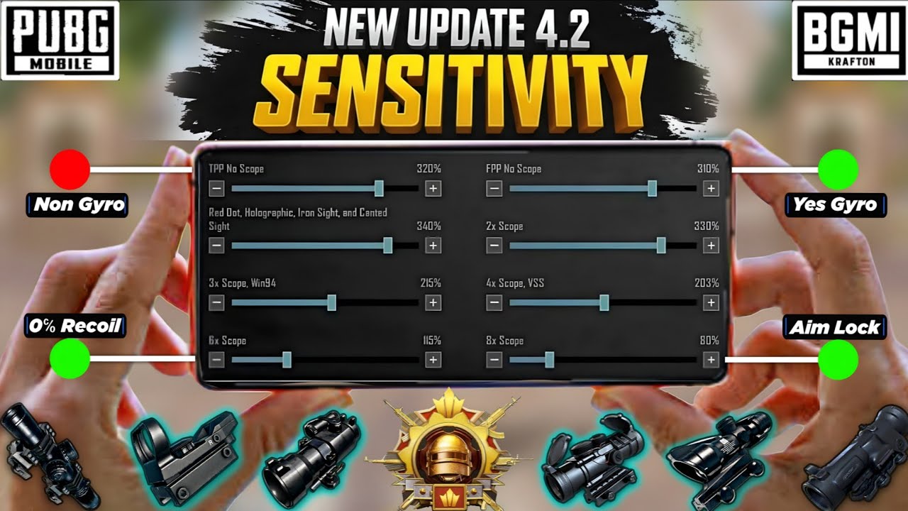 NEW UPDATE 4.2 CODE 🔥 PUBG MOBILE/BGMI SENSITIVITY SETTINGS 2026 | BEST SCOPE SENSITIVITY SETTINGS✅