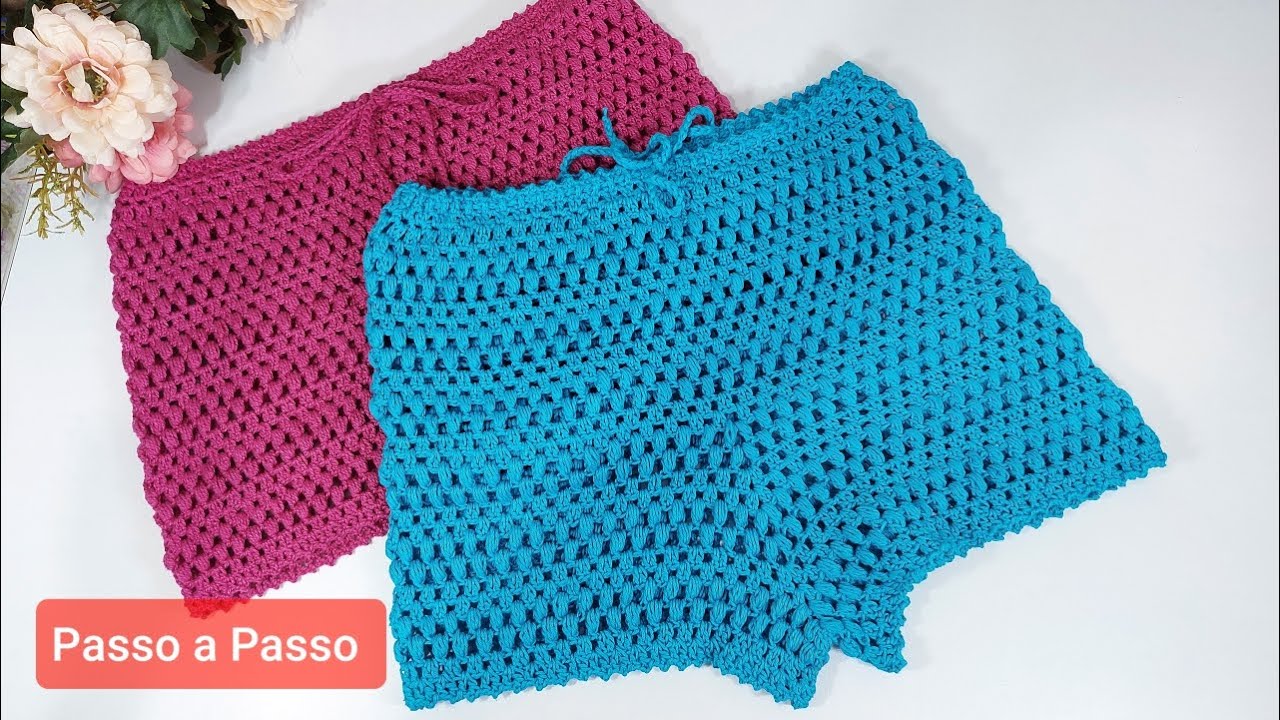 Short de Crochê JULIANA -Passo a Passo Prof.Neddy Ghusmam
