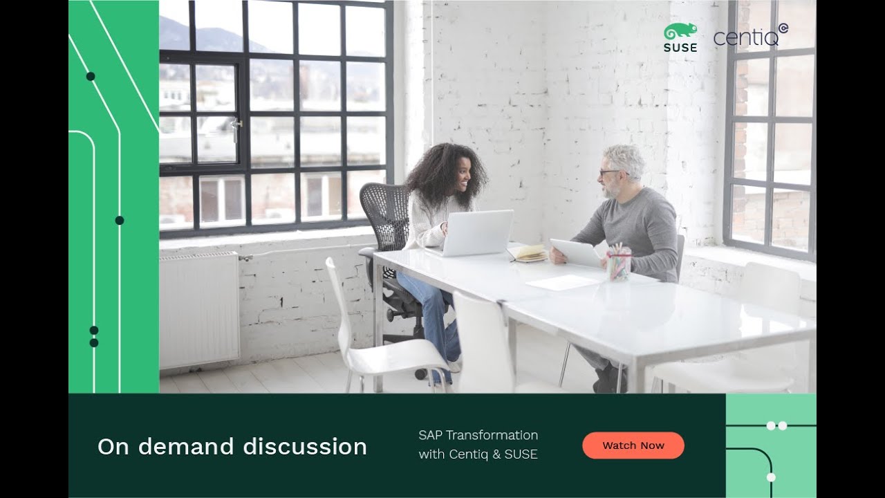 SUSE 's Platinum Partner Centiq discusses Transformation in Todays Changing Climate. 2021