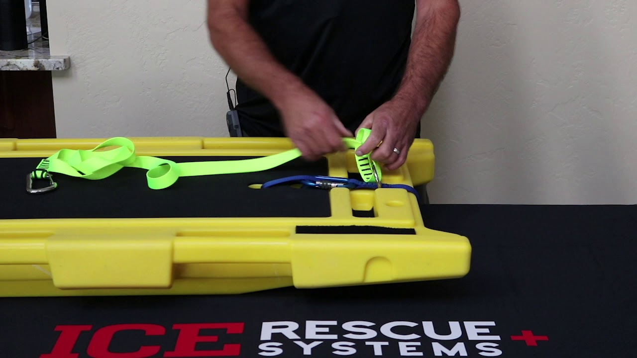How to thread the Rescuer Tether Strap onto the Rapid Transport Sled