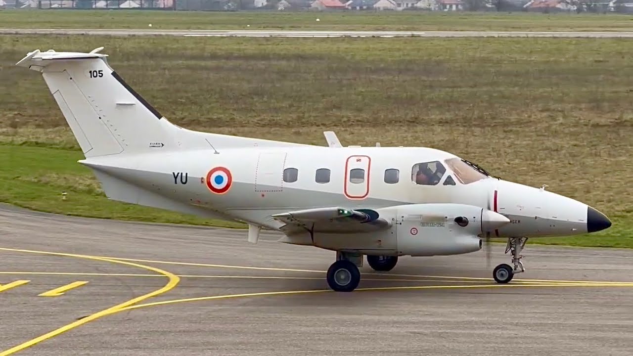 French Air Force Embraer Xingu &mdash; Stunning Takeoff Footage #aviation #engineering #military