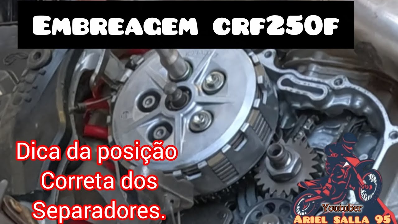 Vídeo rápido e completo da troca dos discos de embreagem da crf250f 