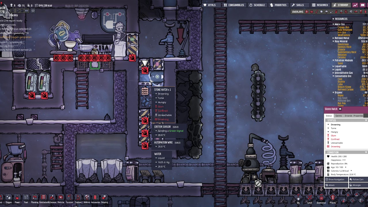 Oxygen Not Included - Automated critter kill chamber