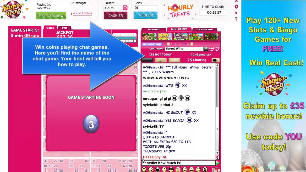 Sugar Bingo new bingo site has the best jackpot games!