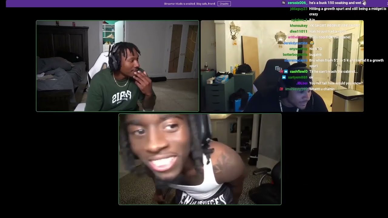 Duke Dennis, Kai Cenat & Fanum Argue About Jokes In AMP House + Talks about Old TV Shows